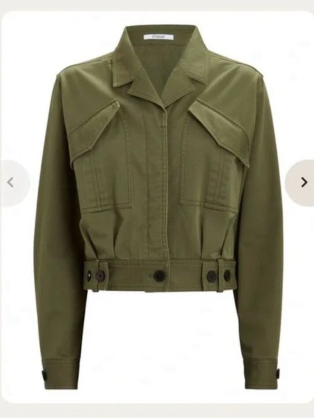 Derek Lam 10 Crosby Olive Green Utility Cotton Jacket - Womens